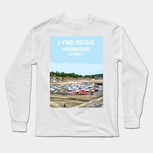 Lyme Regis Dorset. Travel poster. Gift. Long Sleeve T-Shirt